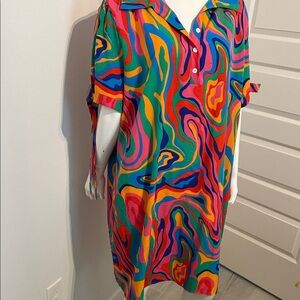 Colorful Abstract Patterned Dress